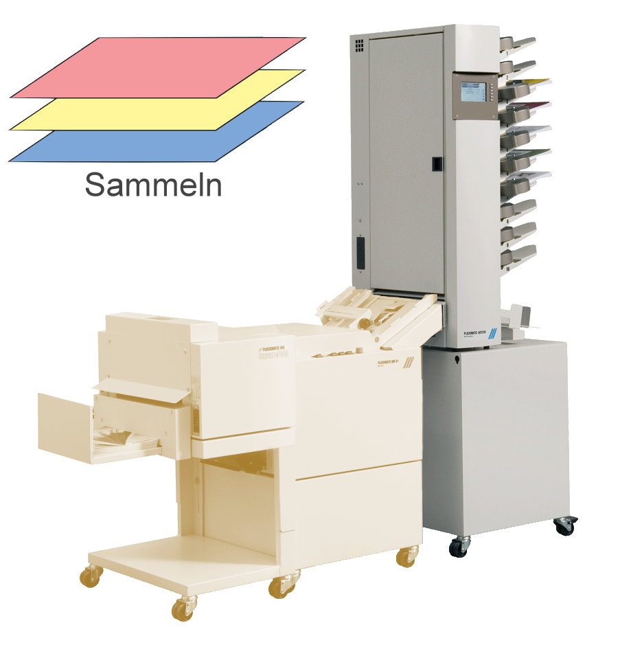 WTEC e.K. - Brosch&uuml;renfertigung - BROSCH&Uuml;RENFERTIGUNG SYSTEM DFS 100 - Towercollator/-feeder
